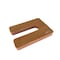 Glazelock 1/2" 4"L x 3"W 7/8" Slot, Square Horseshoe Plastic Flat Shims Brown 125pc/box GLZ25 - alternate 1